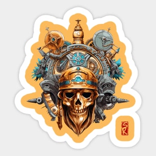 Skull helmet Sticker